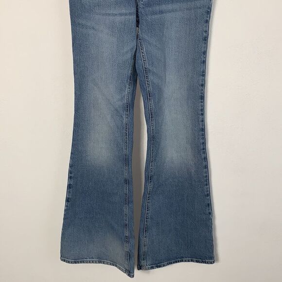 NWOT BDG Urban Outfitters Lace zip Low Rise Vintage Wash Flare Jeans Sz 25 - Picture 4 of 10